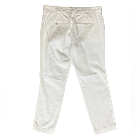 EUC J. Crew White Cotton Chino Pants (E-1) - Picture 2 of 9